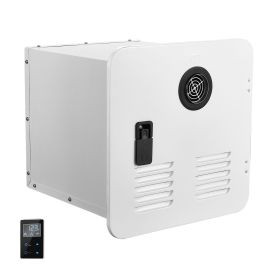 RV Tankless Water Heater, Instant Shower with 15 x 15 inches White Door and Remote Controller, 42000BTU Optimized Comfort Performance Hot Water