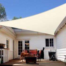 10'X10'X14'Cream HDPE sunshade sail