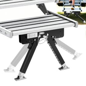 RV Step Stabilizer, Height Adjustable Step Stabilizer Kit, Camper Stair Stabilizers with Powder Coated Steel for 5th Wheels