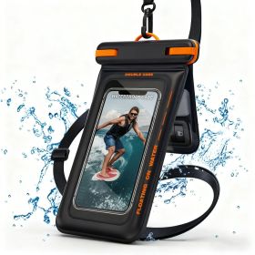 Waterproof Phone Protective Case with Double-Layer Seal (Color: Black)